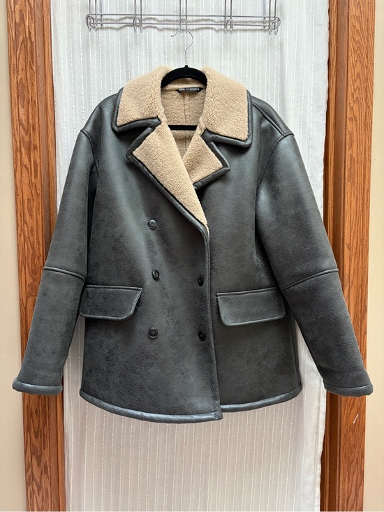Zara Jackets & Blazers - ZARA Oversized fit Faux Shearling Lined Double Breasted Faux Suede Jacket Coat